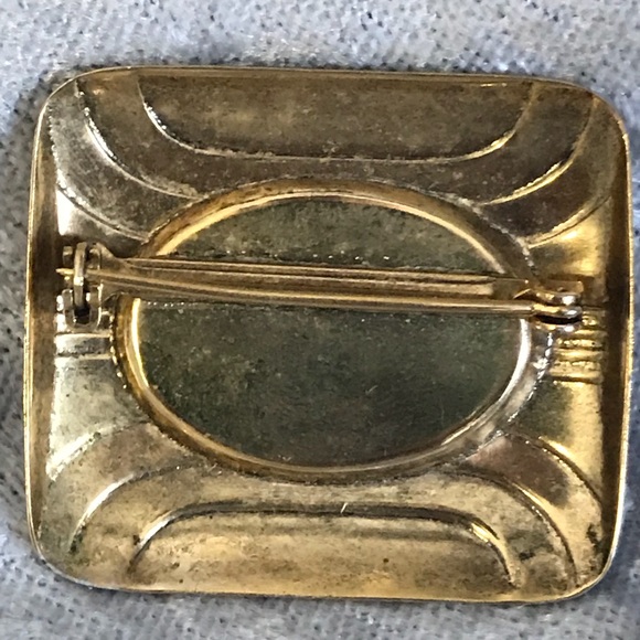 Vintage 1930’s Art Deco brooch black gold - Picture 3 of 6